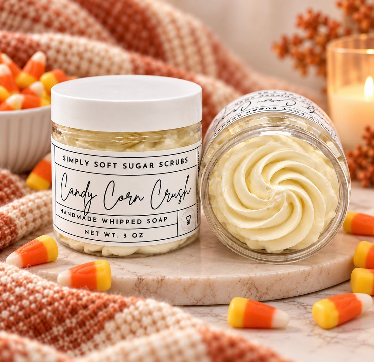 Candy Corn Crush Whipped Soap