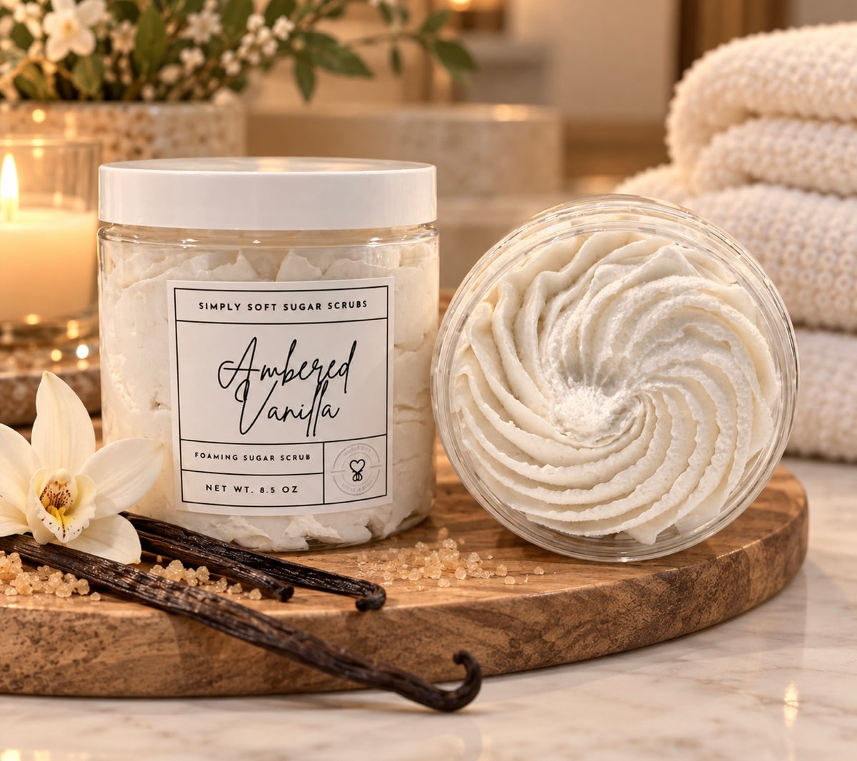Ambered Vanilla Foaming Sugar Scrub