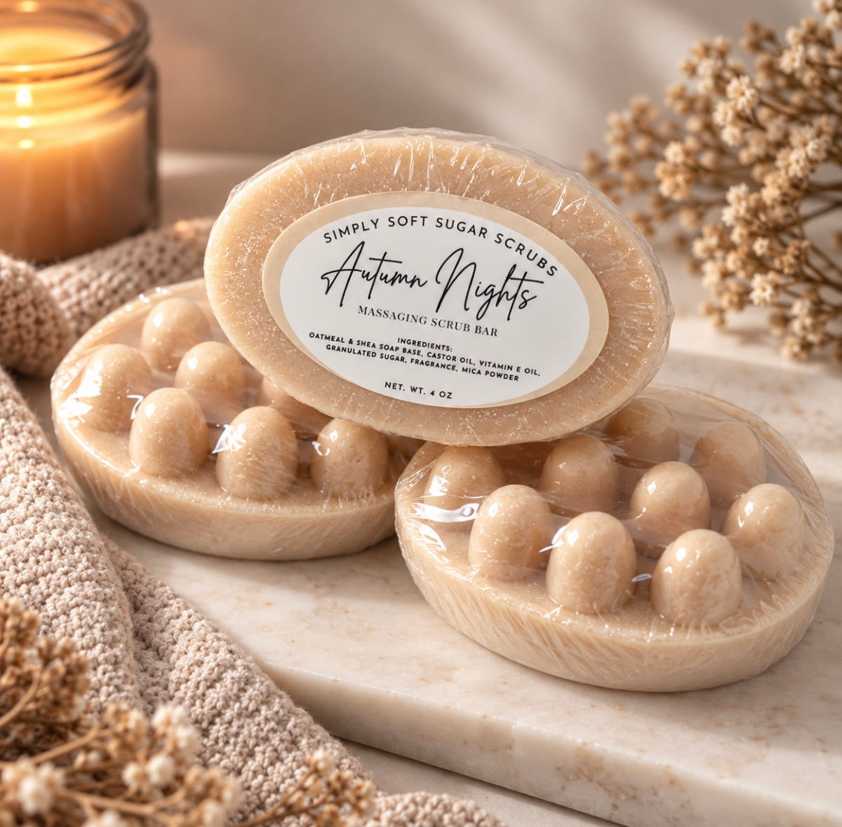 Massaging Sugar Scrub Bars