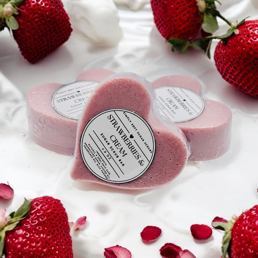 Strawberries & Cream Sugar Scrub Bar