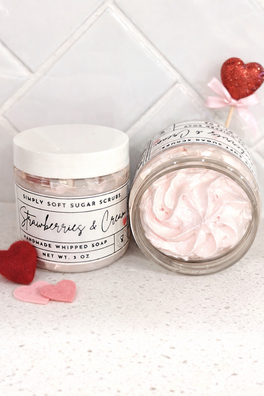Strawberries & Cream Whipped Soap